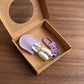 Purple Ultra-Portable Mini Precision Scissors Set - Compact 7cm Craft Snips with Safety Cap, Leather Sheath, and Keychain Hook for Travel and DIY