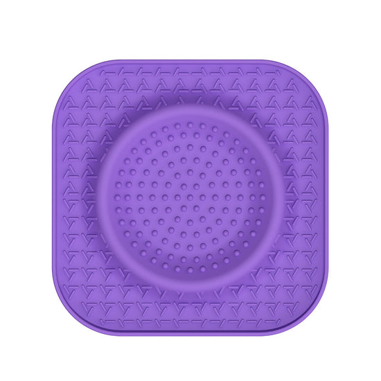 L Purple 2-Pack Premium Silicone Pet Lick Mat - Slow Feeder for Dogs and Cats with Powerful Suction Base - Anxiety Relief and Boredom Buster for Grooming and Bathing