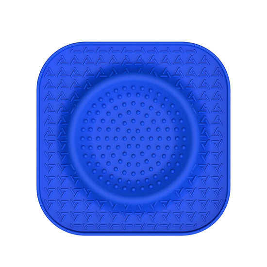 S Blue 2-Pack Premium Silicone Pet Lick Mat - Slow Feeder for Dogs and Cats with Powerful Suction Base - Anxiety Relief and Boredom Buster for Grooming and Bathing