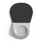 Black-white Ergonomic Mouse Pad with Wrist Rest Support Soft Silicone Concave Groove Design 32.5cm Non-Slip Mat for Home Office & Gaming