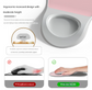 Black-white Ergonomic Mouse Pad with Wrist Rest Support Soft Silicone Concave Groove Design 32.5cm Non-Slip Mat for Home Office & Gaming