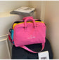 Pink Color-Block Travel Bag - Large Capacity Women&