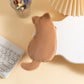 Khaki 3-Pack Adorable Plush Cat Pencil Case Set - Large Capacity Kawaii Kitty Shape Stationery Pouch for School, Office and Students
