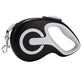 Black 3 Meter Retractable Dog Leash | Ergonomic Anti-Slip Grip | Heavy Duty Nylon Rope for Small to Medium Dogs