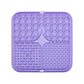 2PCS Purple 20 x 20 cm Silicone Pet Lick Mat | Multi-Zone Slow Feeder Pad with Suction Cups | Anxiety Relief Dog & Cat Bowl