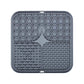 2PCS Grey 20 x 20 cm Silicone Pet Lick Mat | Multi-Zone Slow Feeder Pad with Suction Cups | Anxiety Relief Dog & Cat Bowl