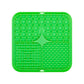2PCS Green 20 x 20 cm Silicone Pet Lick Mat | Multi-Zone Slow Feeder Pad with Suction Cups | Anxiety Relief Dog & Cat Bowl