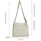 Blue Chic Bohemian Hollow Knit Tote Bag | Large Capacity Crossbody Shoulder Bag | Versatile Casual Holiday Style