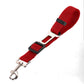 Red 5PCS Universal Adjustable Pet Car Safety Seat Belt | Heavy Duty Retractable Harness Restraint | Anti-Jump Window Safety Clip