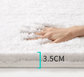 Khaki 60*90cm Luxury 3.5cm Shag Bath Mat | Silver Ion Antibacterial Technology | Quick Dry Non-Slip TPR Bathroom Rug