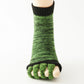 Green Open-Toe Yoga Five-Toe Socks | Bunion Corrector and Anti-Odor Design | Breathable Toe Separator Fitness Wear (One Size)
