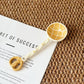 Pineapple Bun Scoop Creative Hand-Painted Ceramic Spoon - Cute Cartoon Bakery Series Long Handle Soup Spoon - High-Quality Underglaze Tableware for Desserts and Coffee