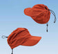 Black Outdoor Quick Dry Sun Hat - Foldable Visor Cap - UV Protection - 55-58cm