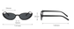 Black Frame With Tea Flakes 2PCS Fashionable Cat-Eye Sunglasses for Women - Retro INS Style UV Protection Shades