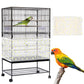 XXL White【Height 40, Circumference 220】 Large Bird Cage Seed Catcher Net Cover - Adjustable Mesh Guard Splash-Proof Dust Cover for Indoor Outdoor Cages