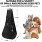 Black Portable Pet Carrier Backpack - Adjustable Shoulder Sling for Small Dogs & Cats (69.85 x 59.94 x 39.88cm) - Breathable Outdoor Travel Bag