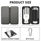 Grey Golf Glove Bag with Dual Glove Support Frame & Hook - Convenient Storage for Tees, Ball Markers and Golf Accessories