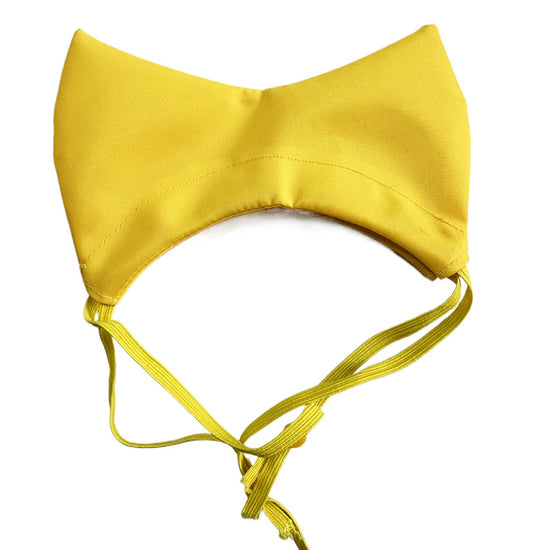 Yellow Professional 2-Piece Adjustable Waterproof Pet Shower Cap | Ear Protection for Cats and Dogs | Bathing and Swimming Accessory