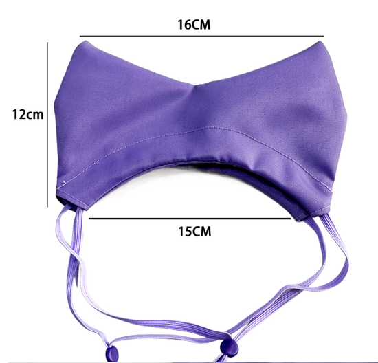 Black Professional 2-Piece Adjustable Waterproof Pet Shower Cap | Ear Protection for Cats and Dogs | Bathing and Swimming Accessory