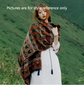 Red-beige Extra Large Ethnic Print Faux Lambswool Shawl - Cozy Winter Wrap Scarf (70x211cm)