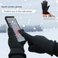 L Pink Warm Windproof Touchscreen Gloves - Anti-Slip Grip for Winter Cycling & Outdoor Sports
