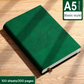 Green 2PCS Premium A5 Business Notebook | Soft Touch Faux Leather Diary | 200 Pages Thickened Journal | Elegant Geometric Pattern
