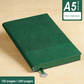 Green 2-Piece Set Premium A5 Business Notebooks | 240 Pages Soft Faux Leather Diary | Professional Color-Edged Journal