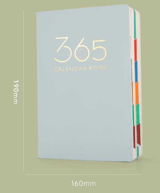 Green 2026 Daily Planner & 365 Days Calendar Book | Professional Time Management Organizer | Work Efficiency Handbook 190x160mm