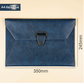 Dark Blue Professional A4 PU Leather Document Bag | Magnetic Clasp Business Portfolio | Waterproof File Pouch for Contracts