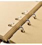 2PCS Green Vintage A5 PU Leather Journal with Leaf Charm - Ring Bound Refillable Notebook Set