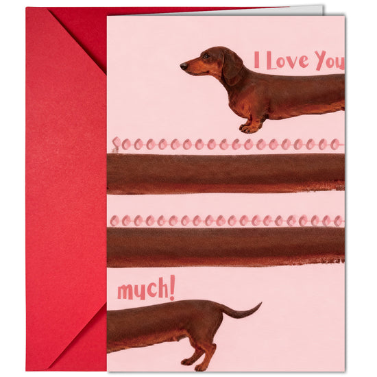 10-Pack Adorable Dachshund Valentine&