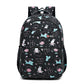 Black Premium Large Capacity Cute Cartoon Student Backpack | Multi-Layered Casual School Bag | Ergonomic Travel Daypack for Kids 46cm