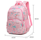 Rose Red Premium Large Capacity Cute Cartoon Student Backpack | Multi-Layered Casual School Bag | Ergonomic Travel Daypack for Kids 46cm