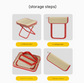 Red Premium 2-Piece Portable Folding Stool Set | Lightweight Compact Camping Chairs | Durable Outdoor Seats for Fishing, Picnics, and Hiking
