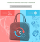 Black Portable Insulated Lunch Bag for Kids & Adults | Cute Panda Thermal Bento Tote | Lightweight Water-Resistant Meal Prep Bag