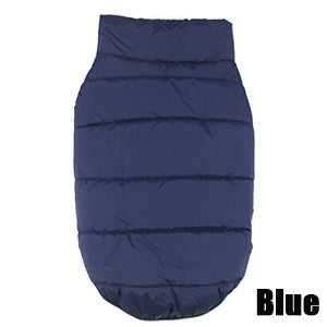 XXL Navy Blue Premium Fleece-Lined Pet Winter Vest | Thickened Padded Dog and Cat Coat | Warm Windproof Outdoor Jacket
