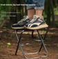Small Gold Ultralight Portable Folding Camping Stool - Compact Aluminum Chair for Hiking, Fishing & Outdoor Events