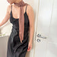2 Pcs Light Grey Plaid Pattern Rose Flower Thin Scarf – Elegant and Versatile Neck Wrap for Women