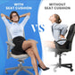 Dark Grey Memory Foam Seat Cushion – Ergonomic Support for Office, Car, Wheelchair, and Home Use
