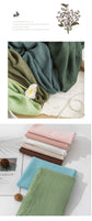 Beige Cotton and linen scarves - Elegant, solid-color, lightweight shawls, soft and comfortable, suitable for pairing with various outfits.
