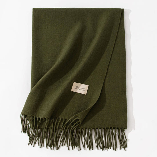 Dark Green Autumn & Winter Korean-Style Women&
