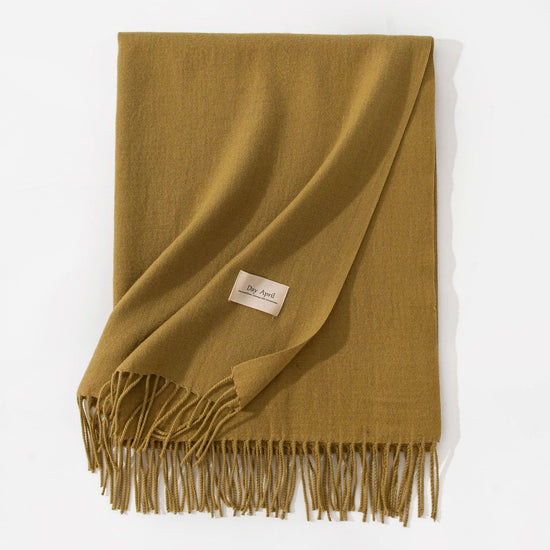 Dark Yellow Autumn & Winter Korean-Style Women&