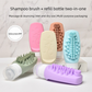 Pink Travel Silicone Refillable Bottle Set – Multi-Functional Soft-Squeeze Dispenser with Built-in Brush (3-Pack)