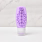 Purple Travel Silicone Refillable Bottle Set – Multi-Functional Soft-Squeeze Dispenser with Built-in Brush (3-Pack)