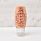Orange Travel Silicone Refillable Bottle Set – Multi-Functional Soft-Squeeze Dispenser with Built-in Brush (3-Pack)
