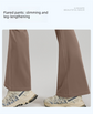 L Coffee High-Waisted Flared Yoga Pants – Sculpting & Slimming Fitness Leggings