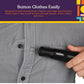 Grey Dressing Aid Tool – Button & Zipper Assistant for Elderly and People with Limited Mobility