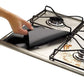 10 Pcs Black Heat-Resistant Gas Stove Mat – Non-Stick Teflon Coated Fiberglass Protector for Cooktops (270mm × 270mm)