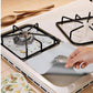 6 Pcs Silver Heat-Resistant Gas Stove Mat – Non-Stick Teflon Coated Fiberglass Protector for Cooktops (270mm × 270mm)
