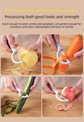 2 Pcs Green Multi-Functional Vegetable & Fruit Peeler – Stainless Steel Blade with Ergonomic PP Handle (60g)